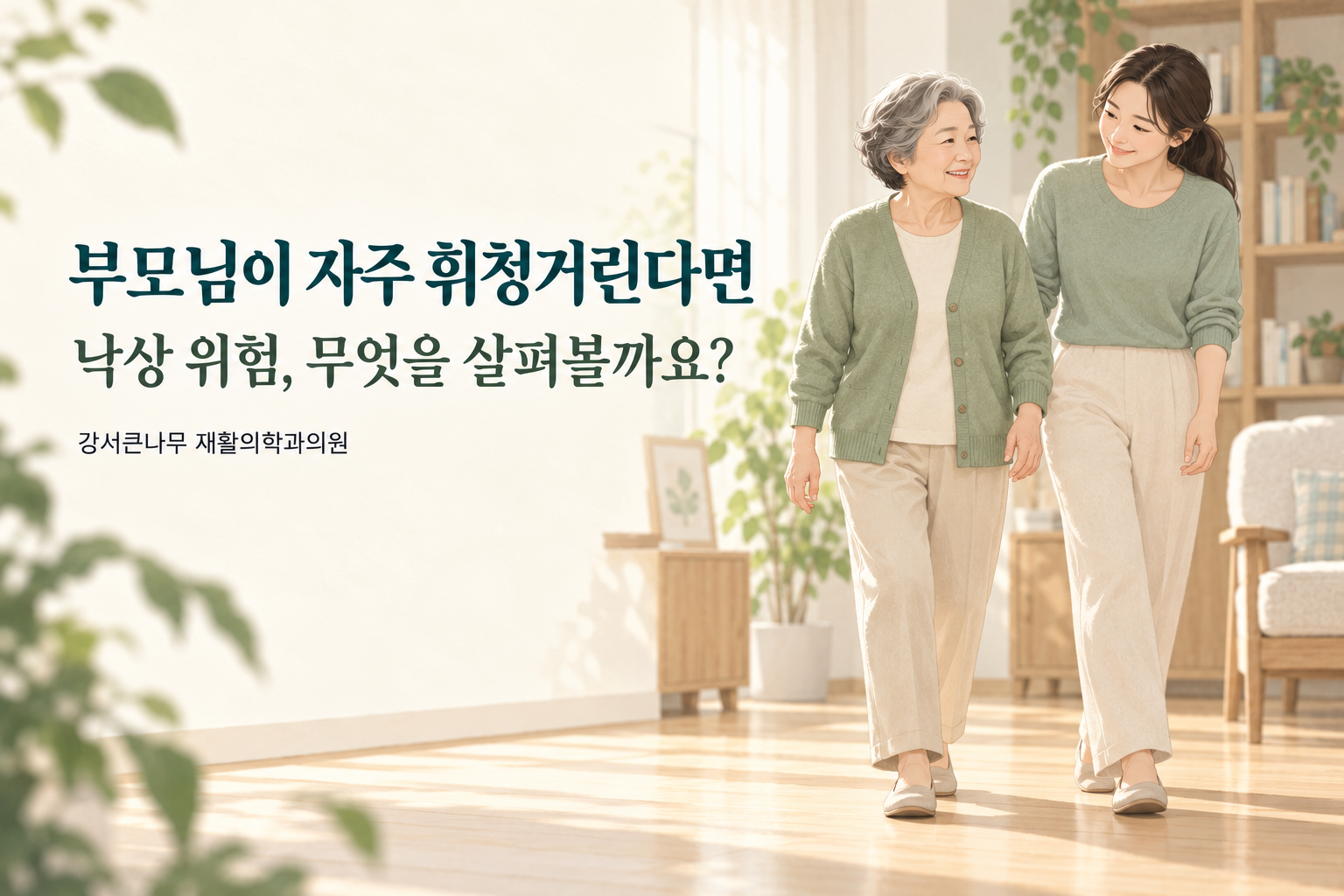 부모님이 자주 휘청거린다면, 낙상 위험을 살펴야 할 신호